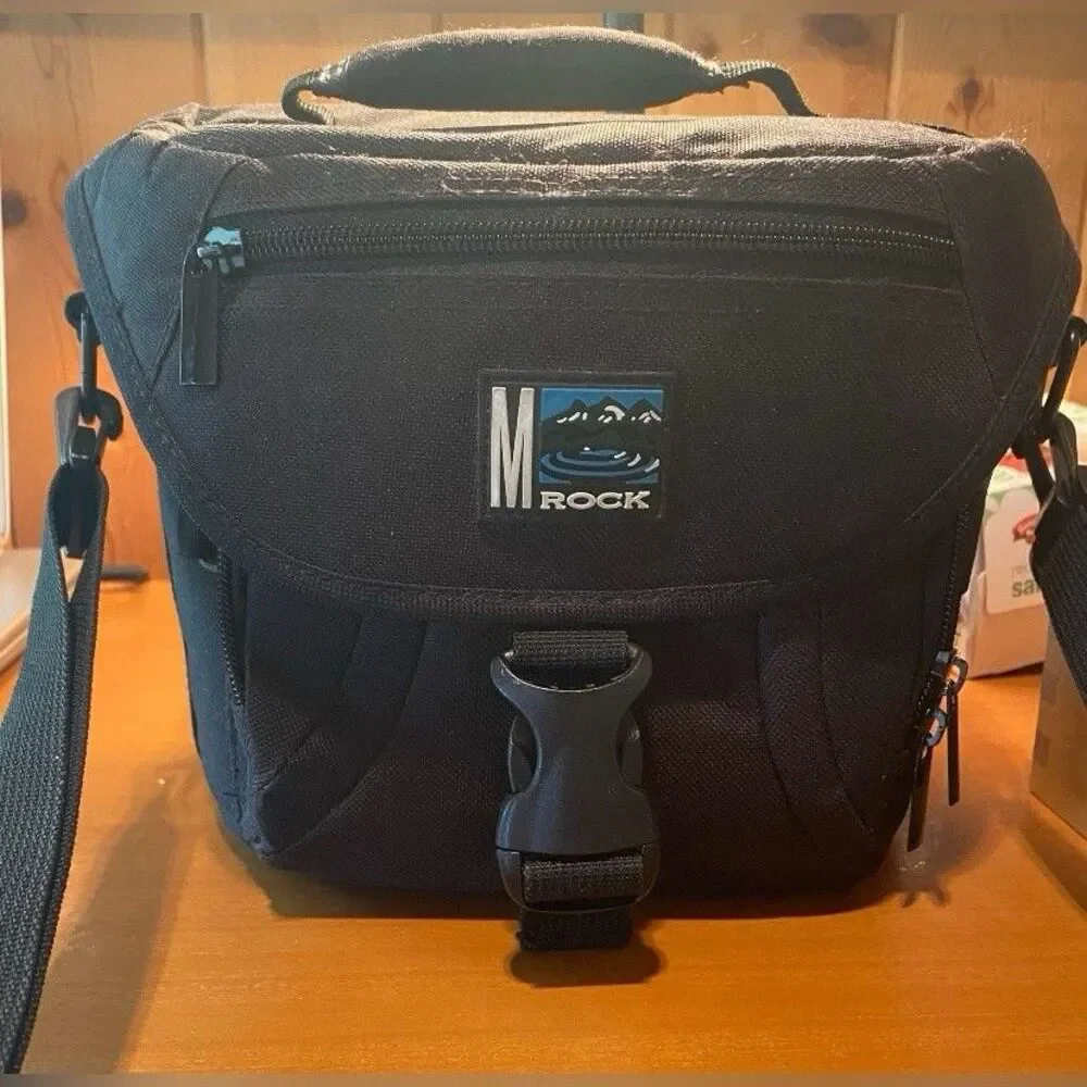 M Rock Camera Bag Canvas Black Strap 9x7”
